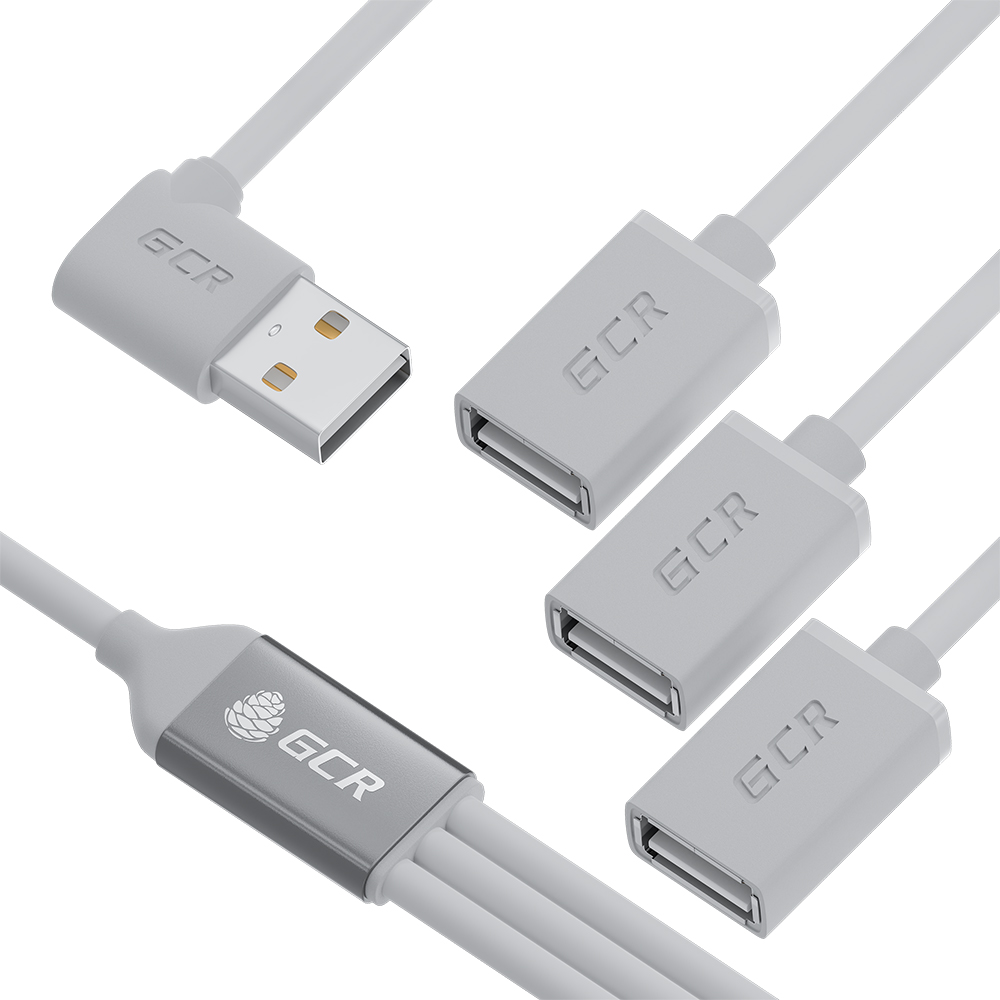 Hub USB разветвитель AM / 3xAF двусторонний угловой