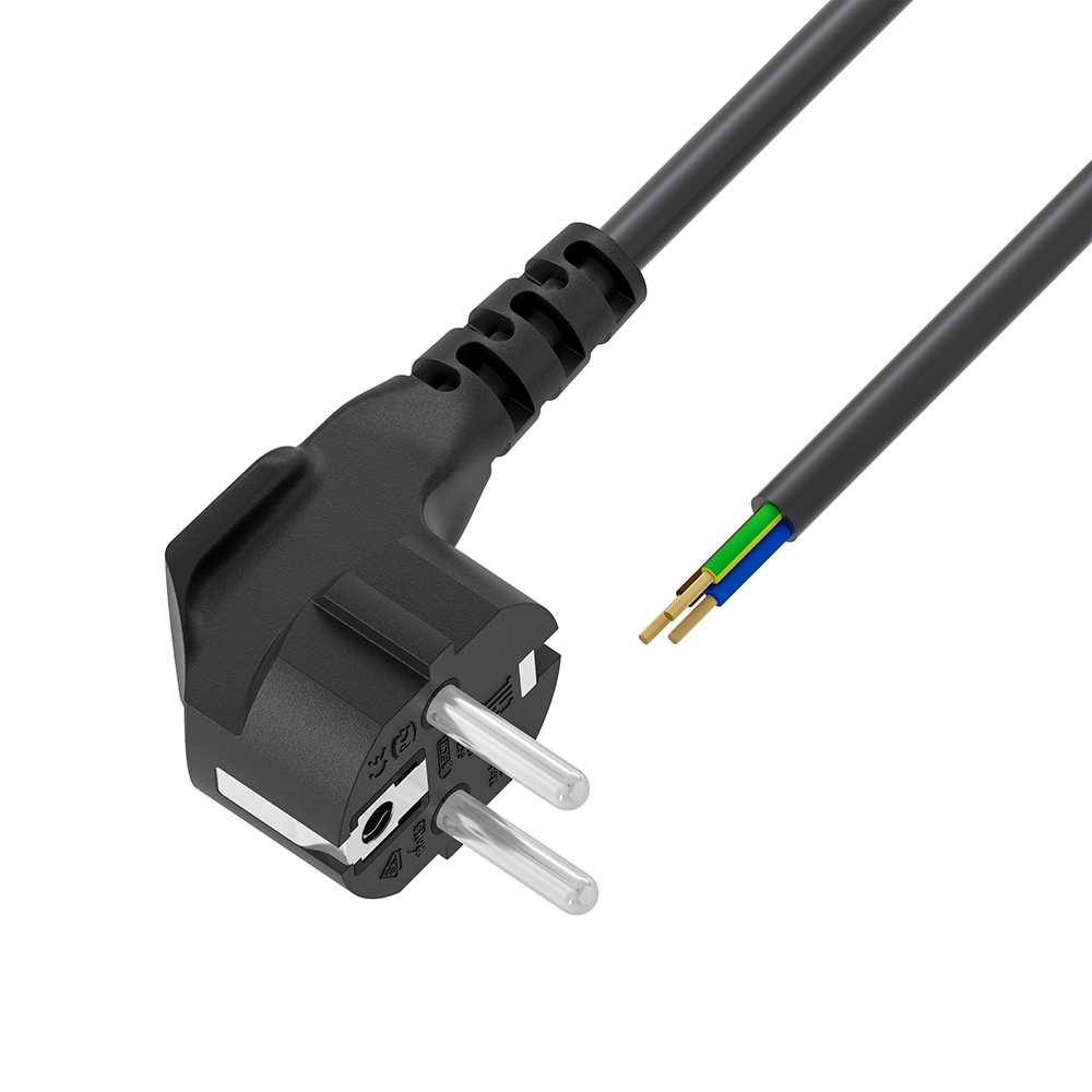 GCR PRO Кабель питания DIY евровилка Schuko - без разъема медь