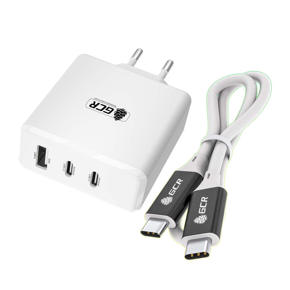 GCR PRO Комплект СЗУ 100W GaN QC/PD 3.0+кабель TypeC Thunderbolt 4/USB3.1