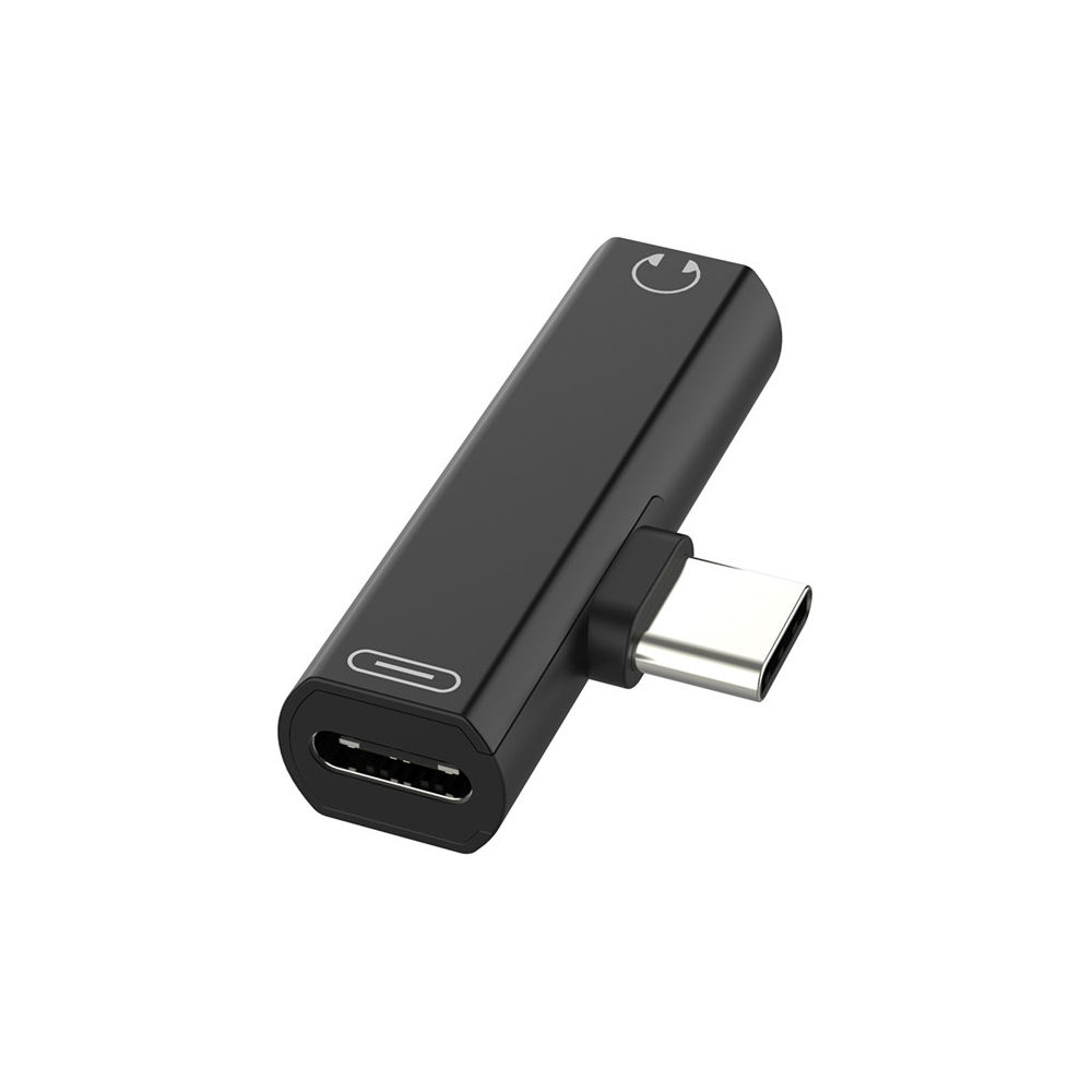 Аудио адаптер 2 в 1 / TypeC - 3.5mm jack + TypeC stereo звук и зарядка для Xiaomi Huawei