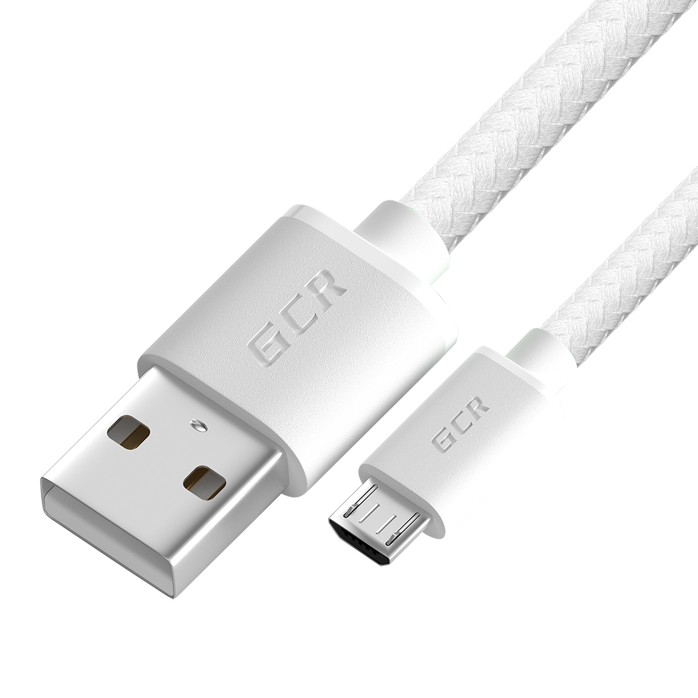 GCR PRO Кабель MicroUSB быстрая зарядка QC в оплетке нейлон