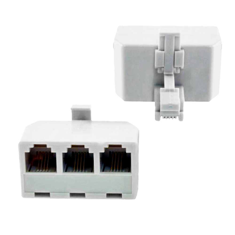 Телефонный разветвитель RJ-11 6p4c штекер на 3 гнезда