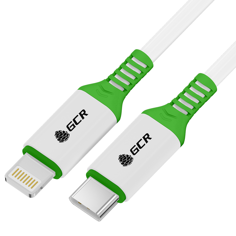 GCR PRO Кабель TypeC/Lightning быстрая зарядка 18W PD для iPhone силикон