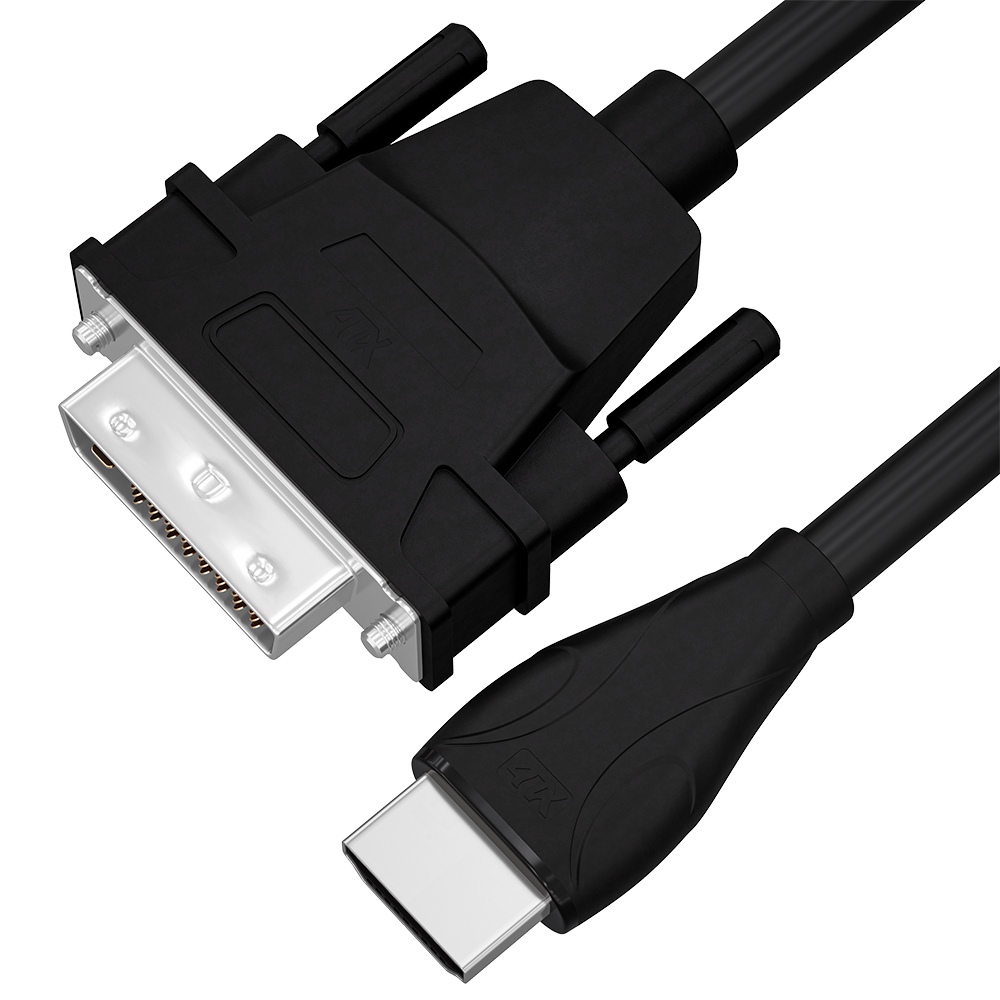 Кабель переходник HDMI - DVI-D двунаправленный для Smart TV PS4 монитора