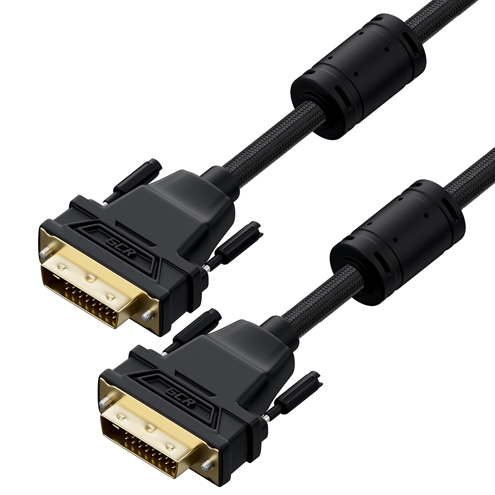 GCR PRO Кабель PROF DVI-D Dual Link M/M ферриты 3Х экран капрон