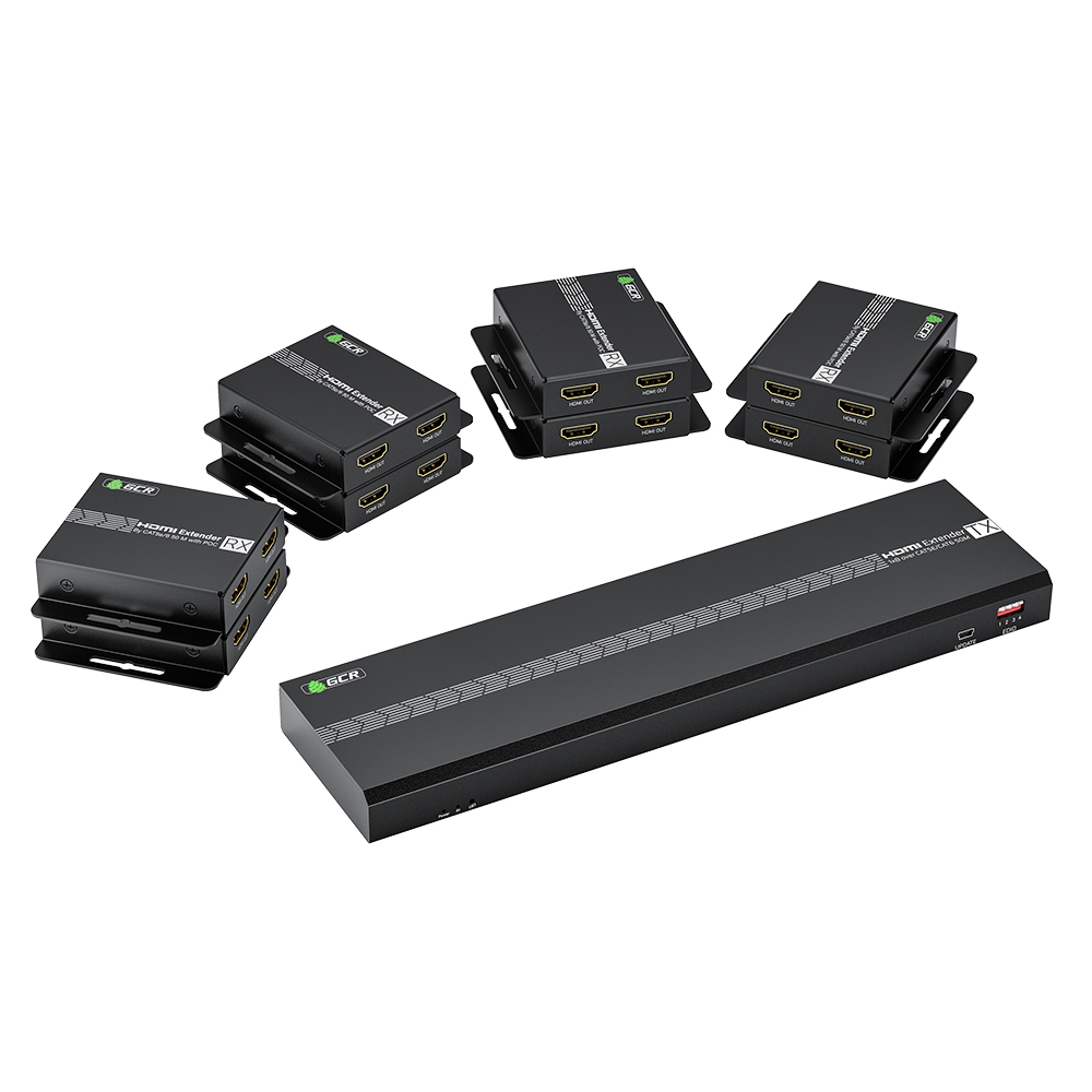 GCR PRO Сплиттер - удлинитель HDMI по витой паре 1x8 на 17 дисплеев