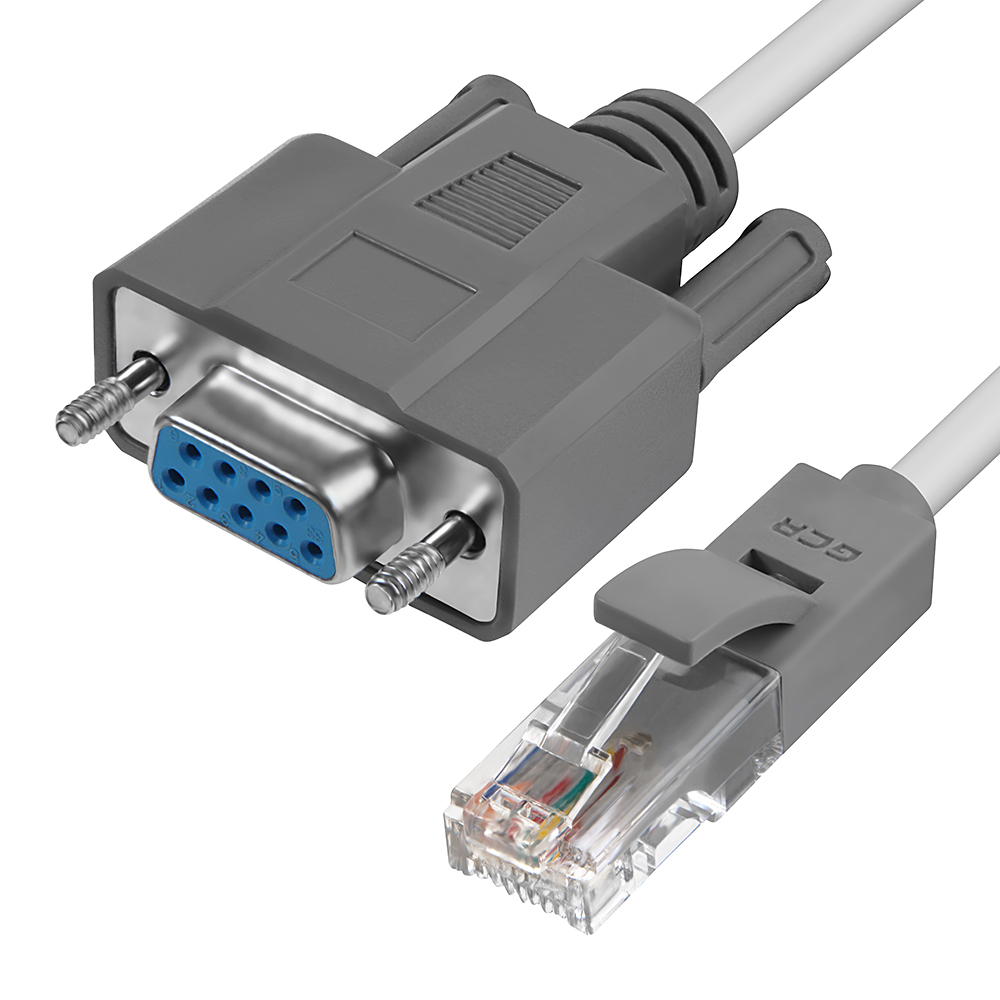 GCR PRO Адаптер-переходник RS-232 DB9 F/RJ45 8P8C 30AWG