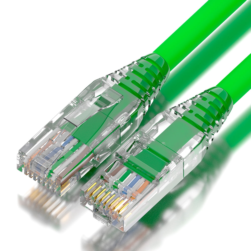 GCR Патч-корд кат.6 UTP 24 AWG RJ45 коннектор ABS T568B