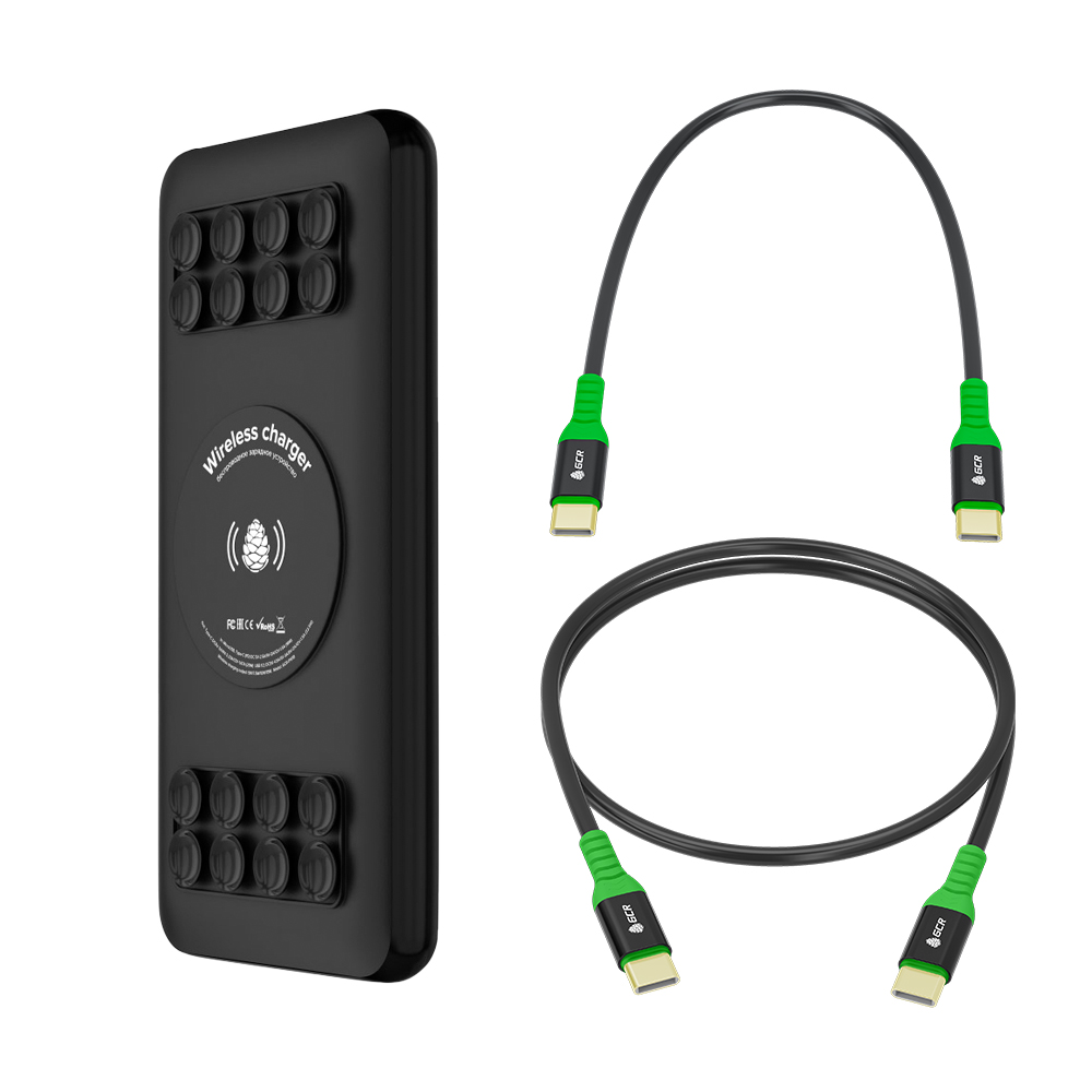 GCR PRO Комплект PowerBank 10000mAh/20000mAh Qi + 2 кабеля Type-C PD 60W
