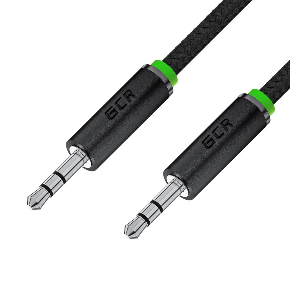 GCR PRO Кабель аудио jack 3.5mm M/M в оплетке текстиль