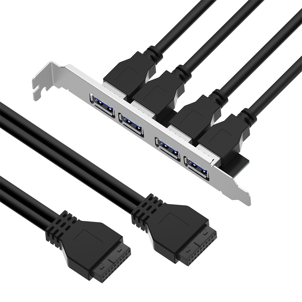 GCR PRO Планка в корпус USB 3.0 2 порта 20 pin на 4 внешних порта