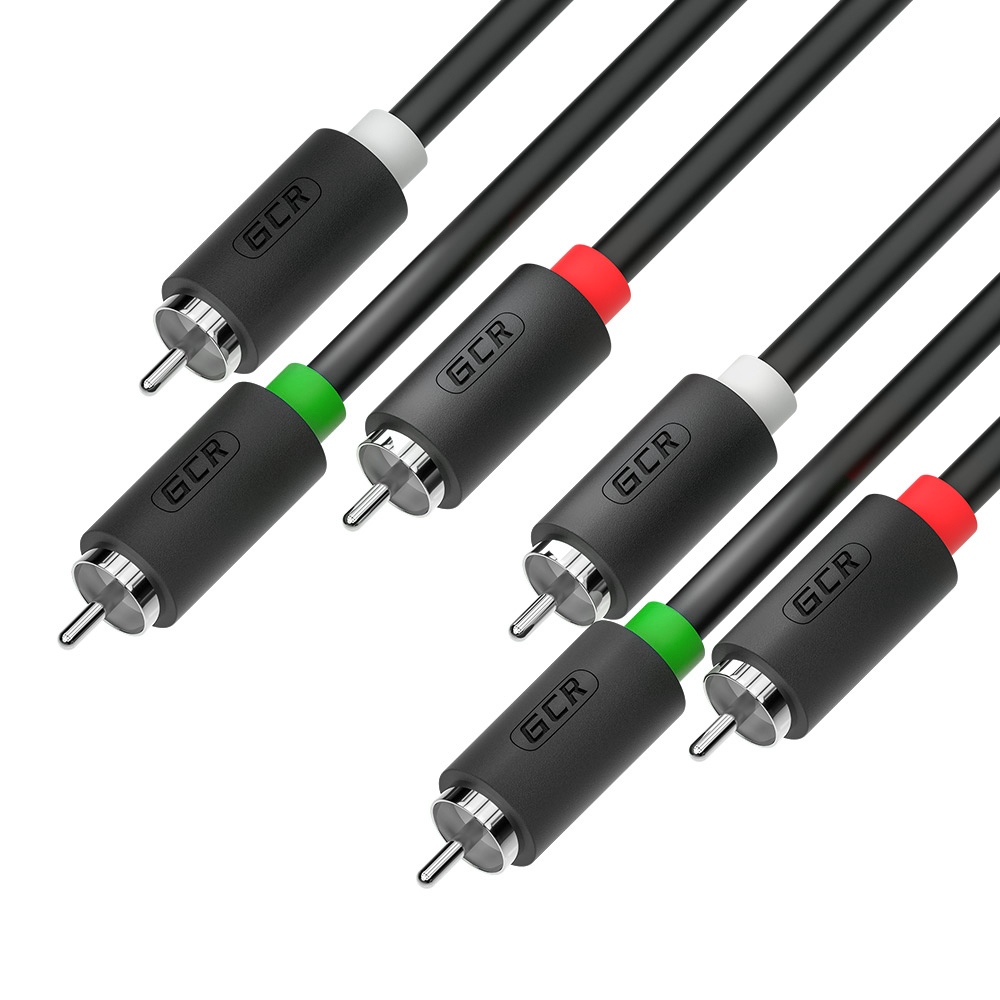 GCR PRO Кабель видео-аудио RCA M х3 / RCA M х3