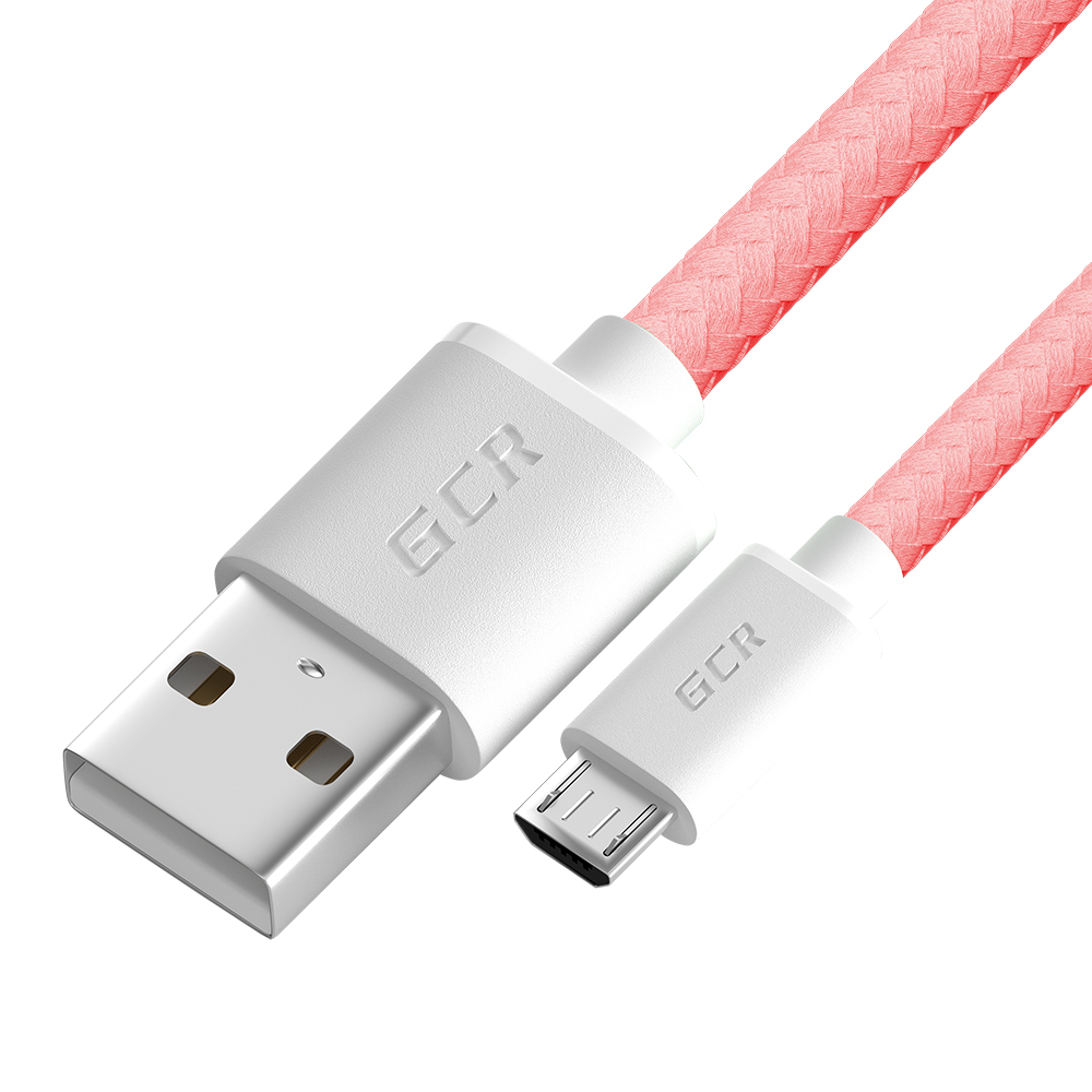 GCR PRO Кабель MicroUSB быстрая зарядка QC в оплетке нейлон