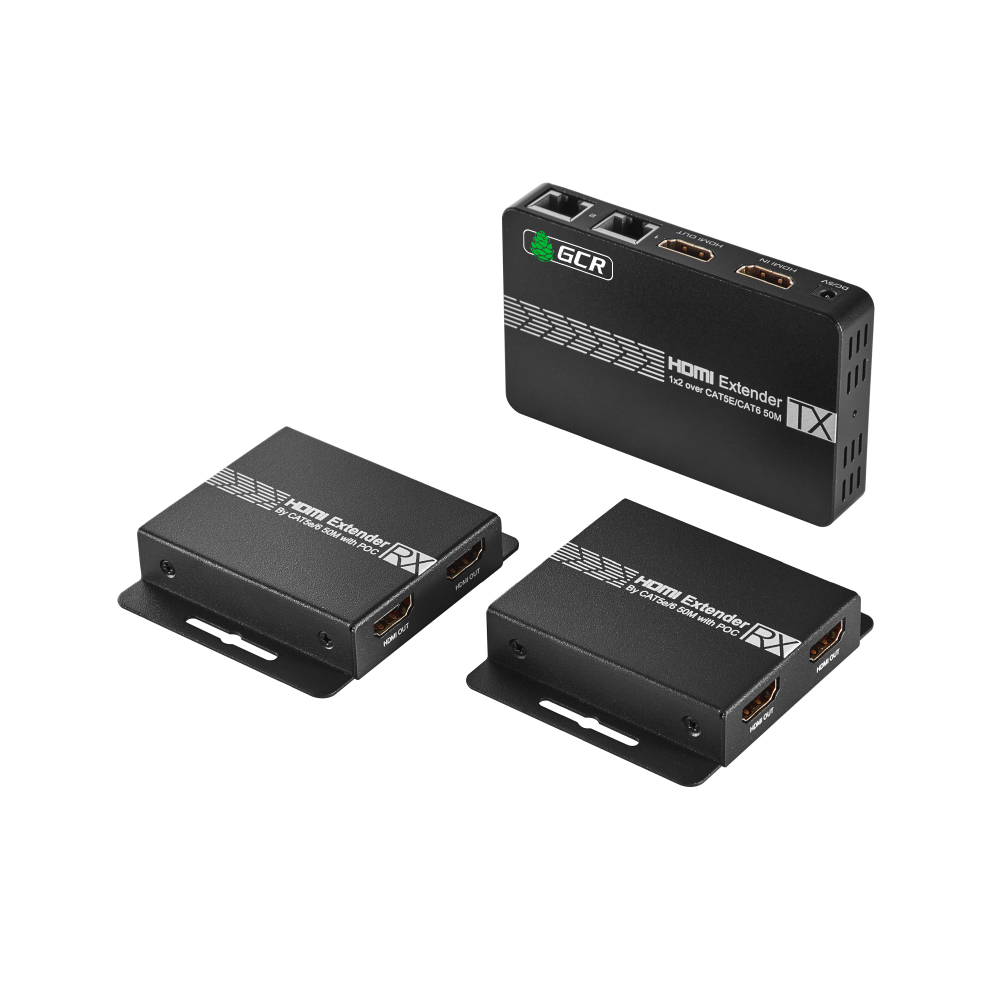 GCR PRO Сплиттер - удлинитель HDMI по витой паре 1x2 на 5 дисплеев