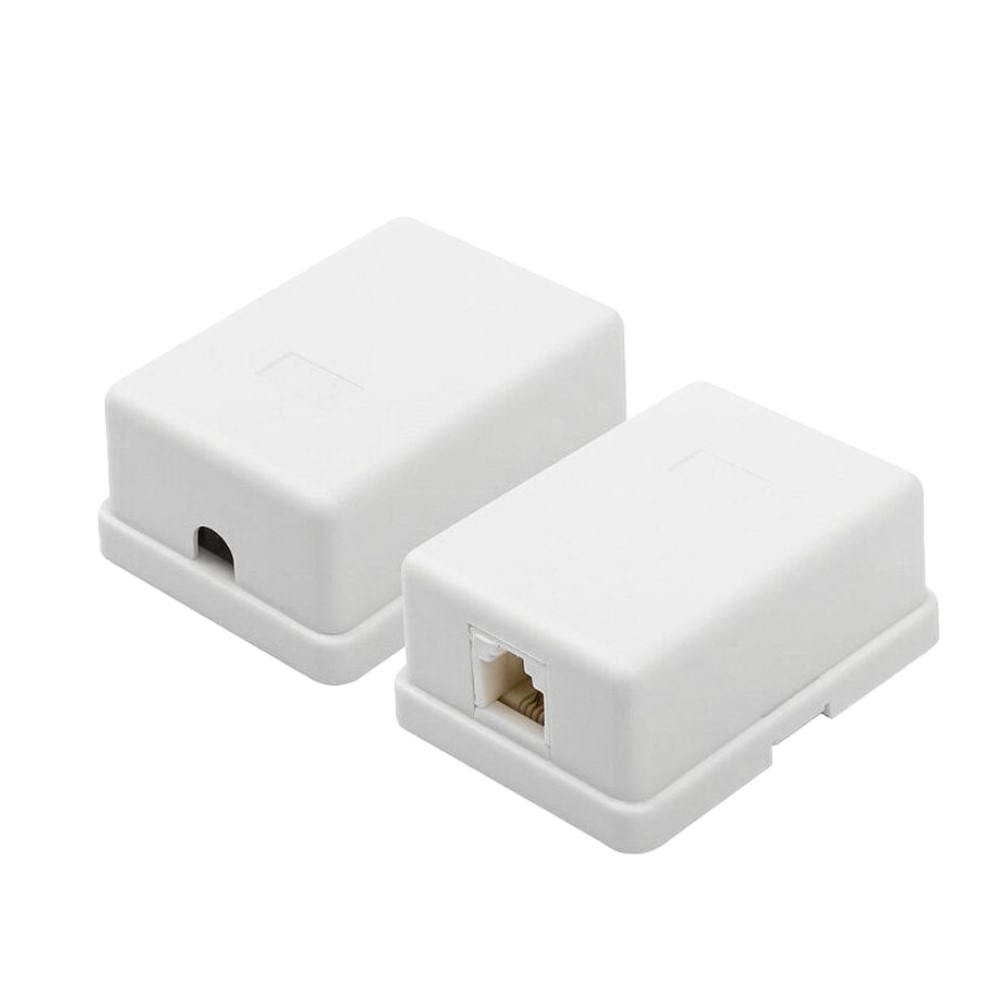 Телефонная розетка на 1 порт накладная RJ-11 6p4c белая