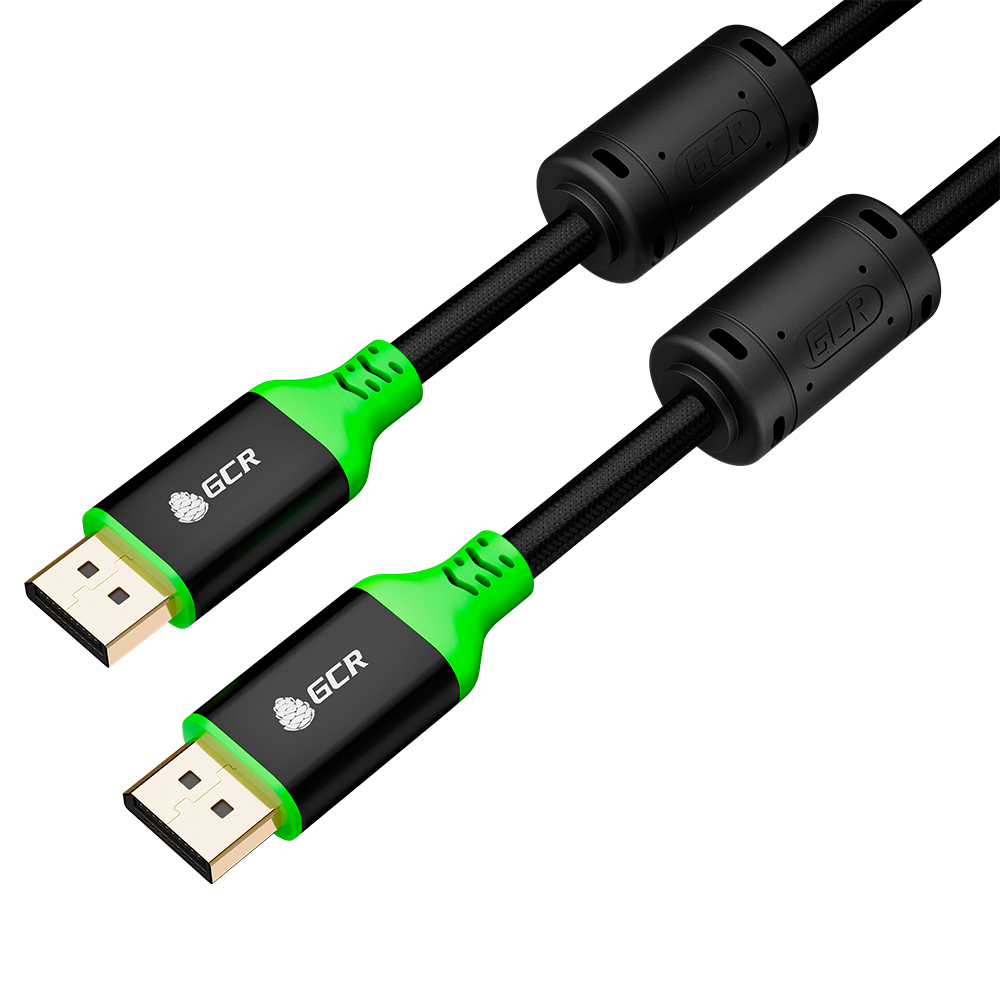 GCR PRO Кабель PROF DP v1.4 ферриты 8K 60Hz 32 Гбит/с в оплетке нейлон AL корпус