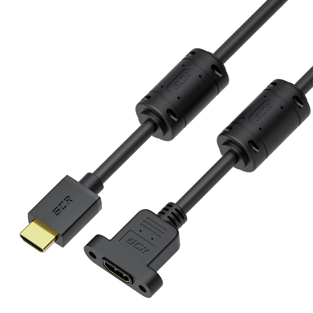 GCR PRO Удлинитель PROF HDMI 2.0 4K крепление под винт ферриты 3Х экран