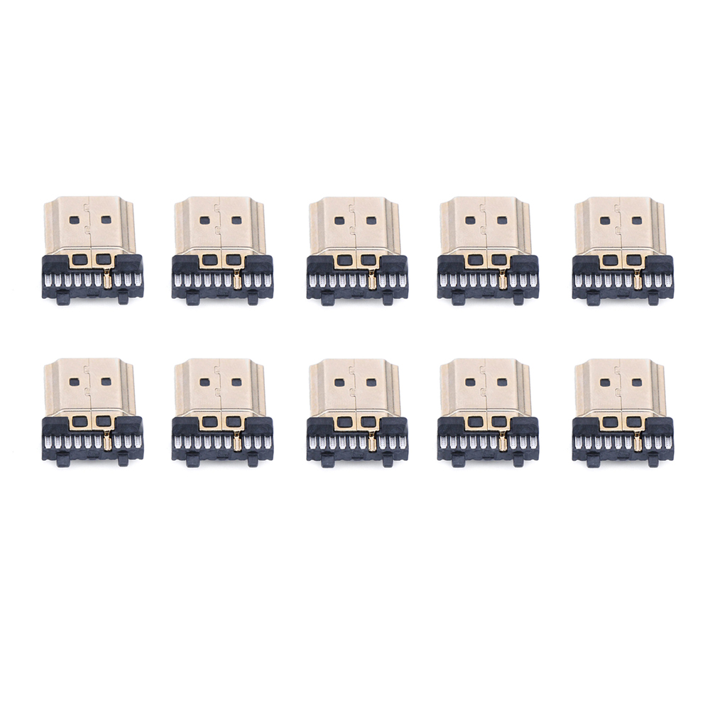 GCR Коннектор HDMI 1.4 M позолоченный (10 шт)