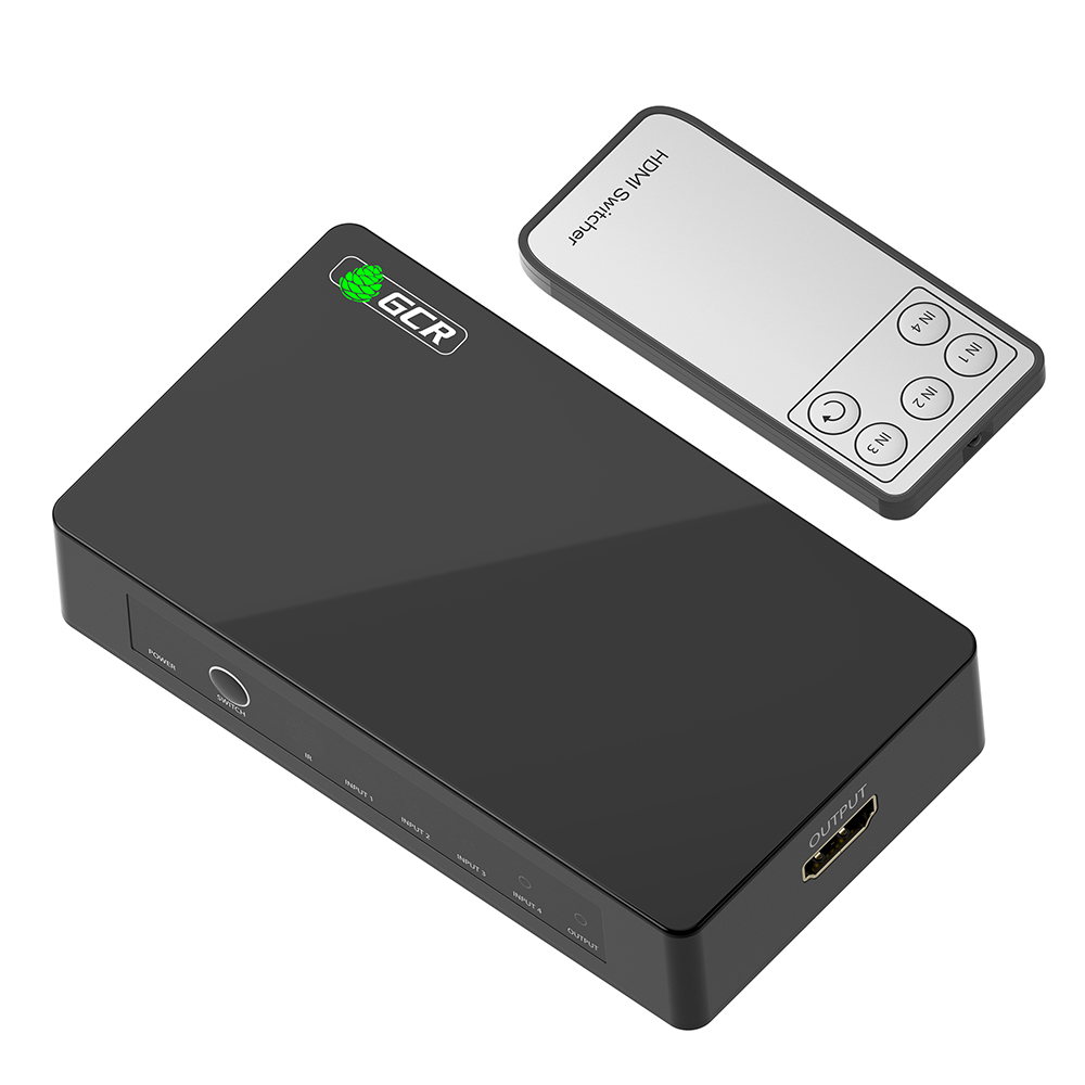 GCR PRO Переключатель HDMI 2.0 4 устройства к 1 монитору 4K60Hz 4:4:4, HDCP 2.2