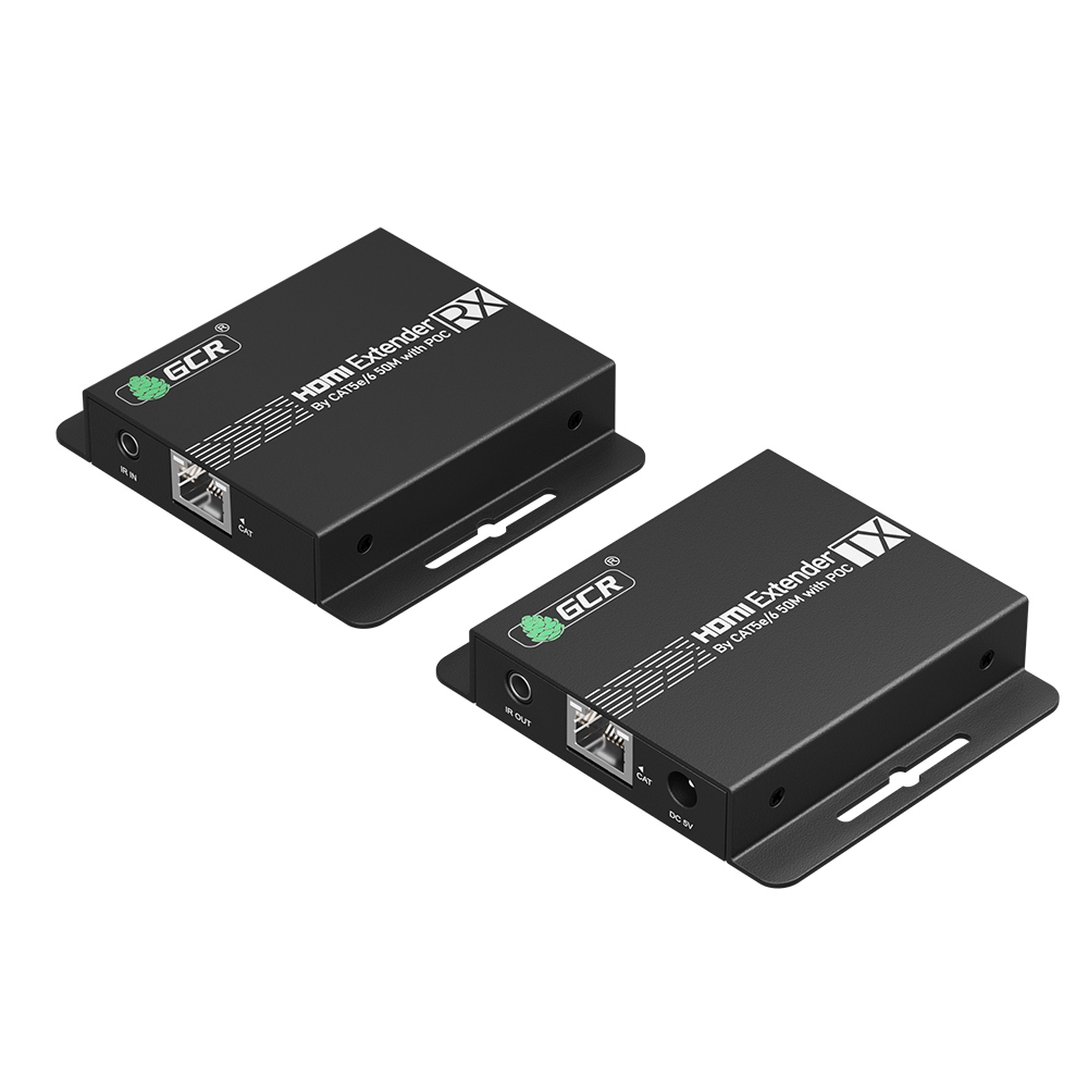 GCR PRO Удлинитель HDMI по витой паре до 50м 1080P передатчик + приемник ИК-управление 2 выхода HDMI + петлевой