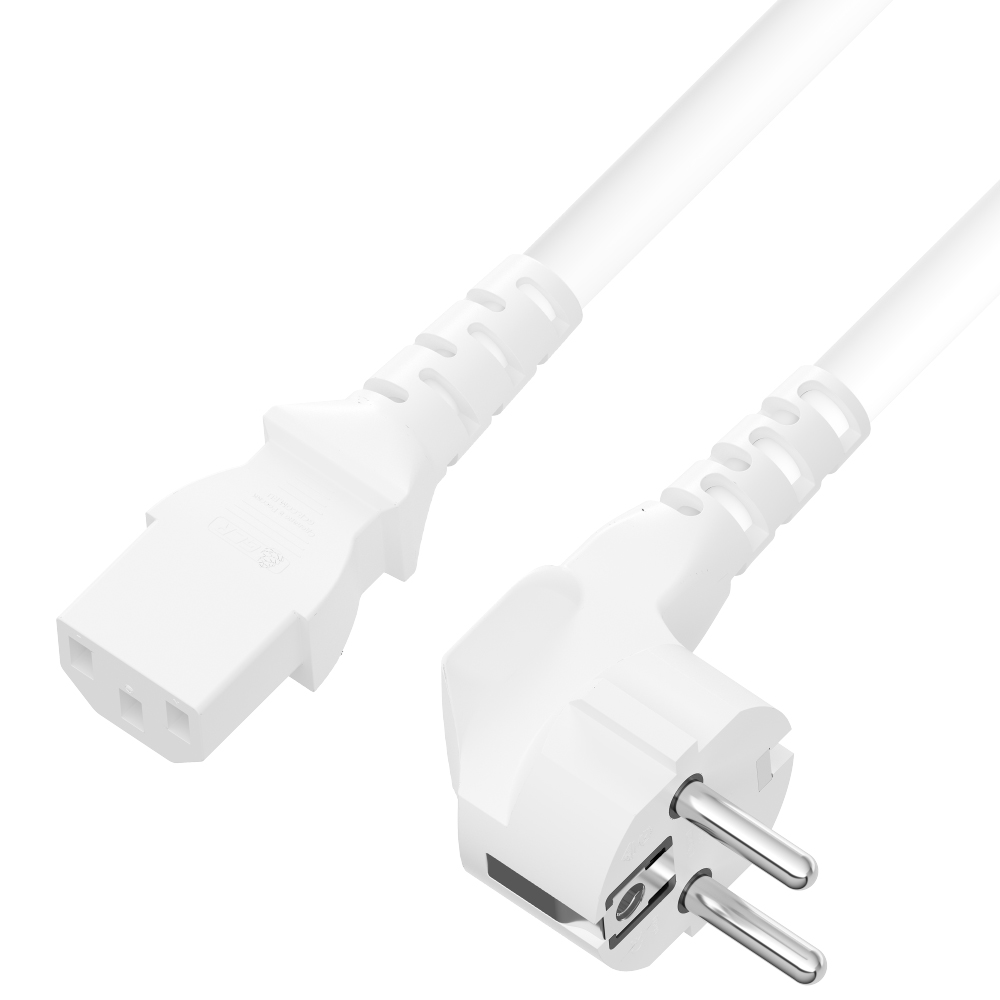 Кабель питания С13 евровилка 220В угловой 3*0,5mm