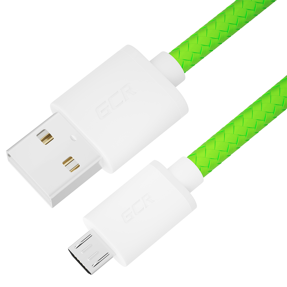 GCR PRO Кабель MicroUSB быстрая зарядка QC в оплетке нейлон