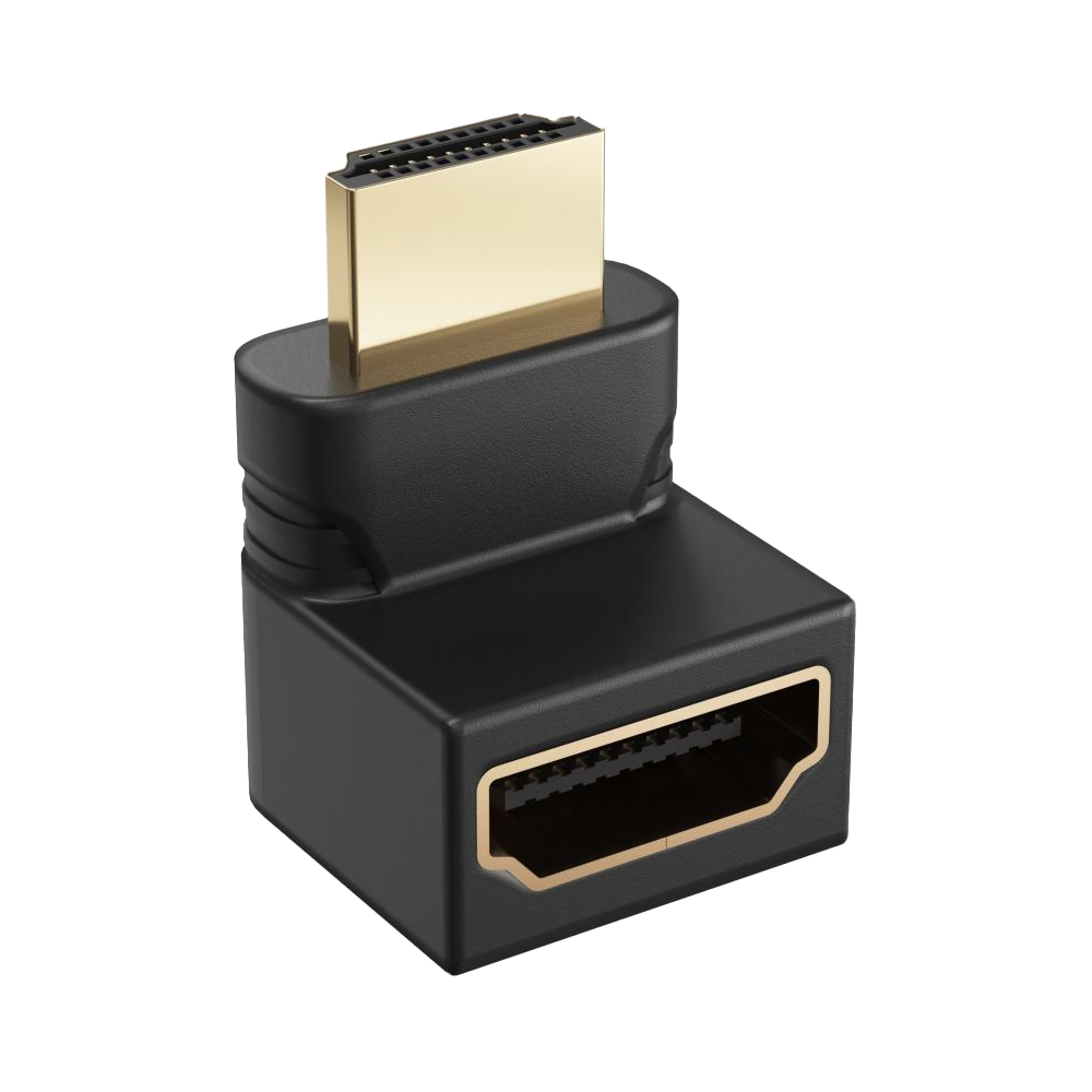 Переходник HDMI 19M/ HDMI 19F верхний угол для телевизоров проекторов компьютеров