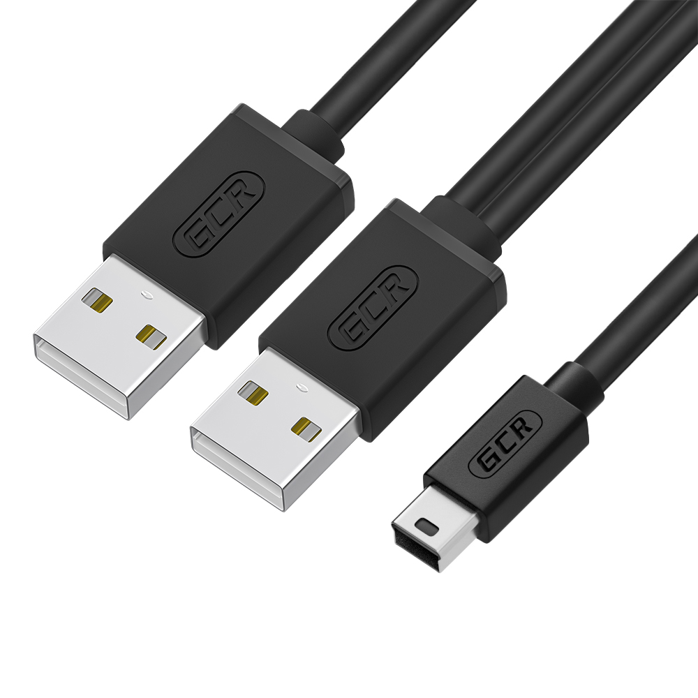 Кабель USB 2.0 2xAM / mini с дополнительным питанием для энергоемких устройств
