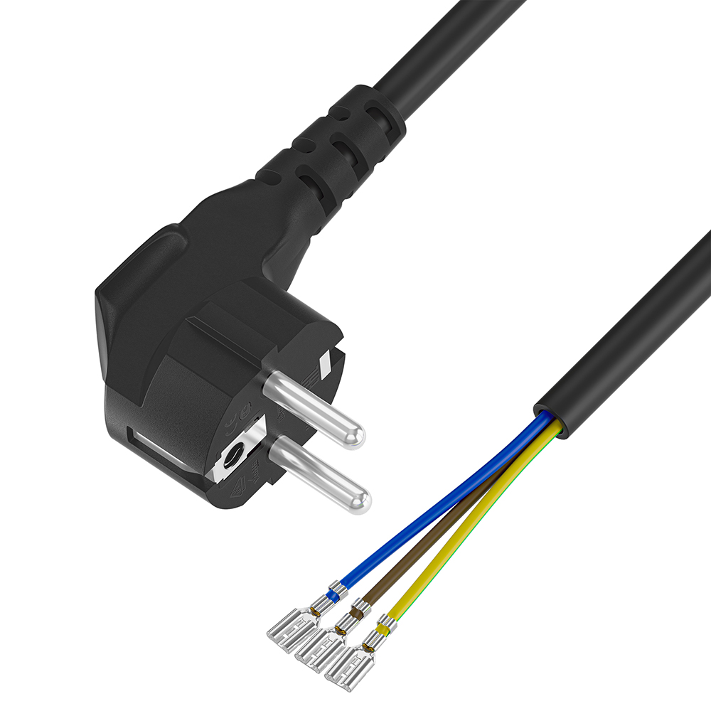 GCR PRO Кабель питания DIY евровилка Schuko - клеммы ножевые гнездо медь