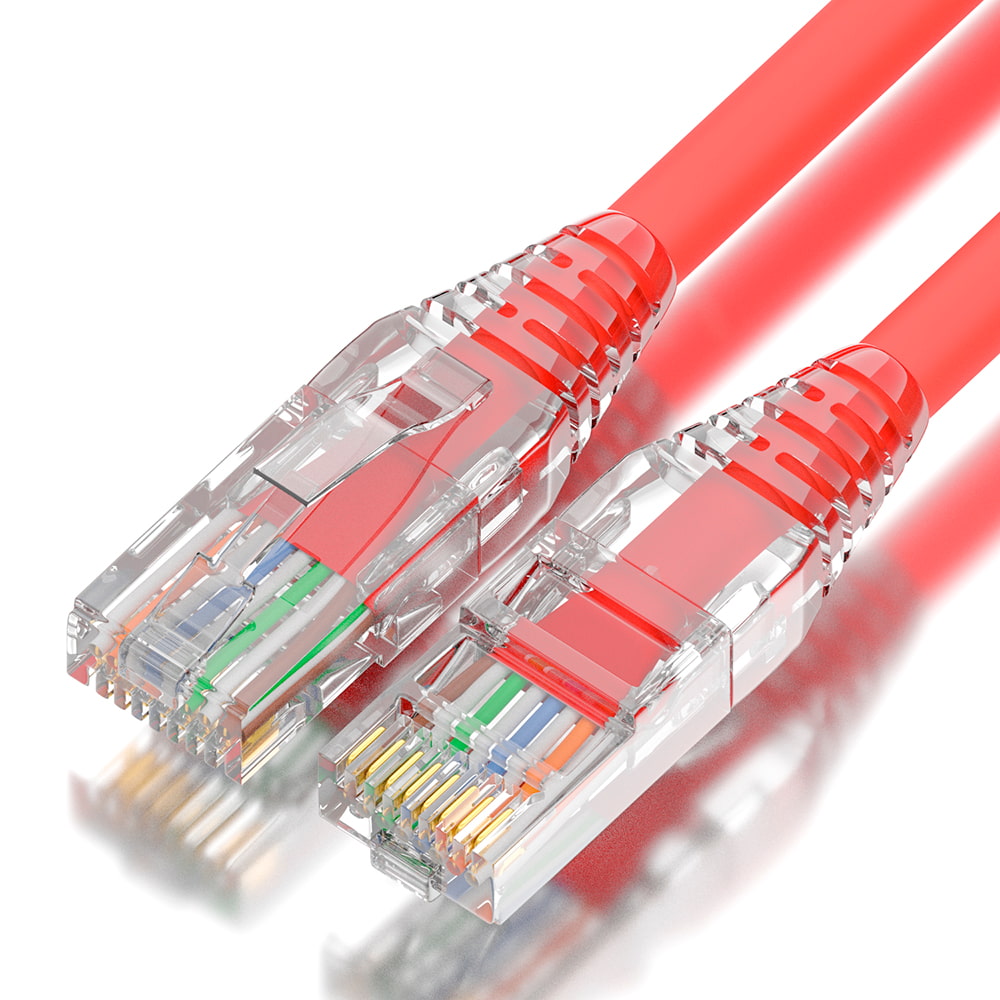 GCR Патч-корд кат.6 UTP 24 AWG RJ45 коннектор ABS T568B