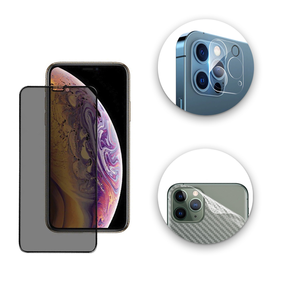 GCR PRO Комплект защитных стекол 3 в1 для iPhone