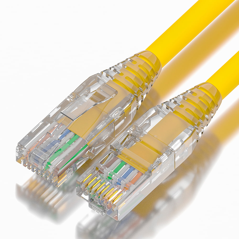 GCR Патч-корд кат.6 UTP 24 AWG RJ45 коннектор ABS T568B