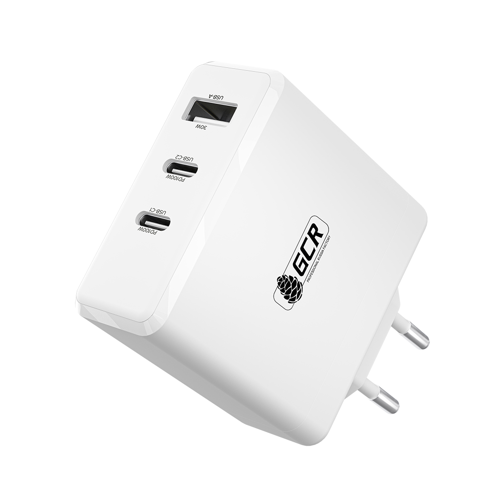 GCR PRO Сетевое зарядное устройство 100W GaN USB+2хUSB-C QC/PD
